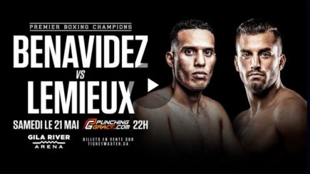Eye of the Tiger et Punching Grace présentent : DAVID BENAVIDEZ vs DAVID LEMIEUX 21 05 2022